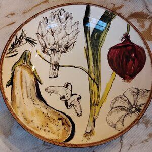 15" Round Serve Bowl Veggie Retired Marc Lacaze French Market William Sonoma